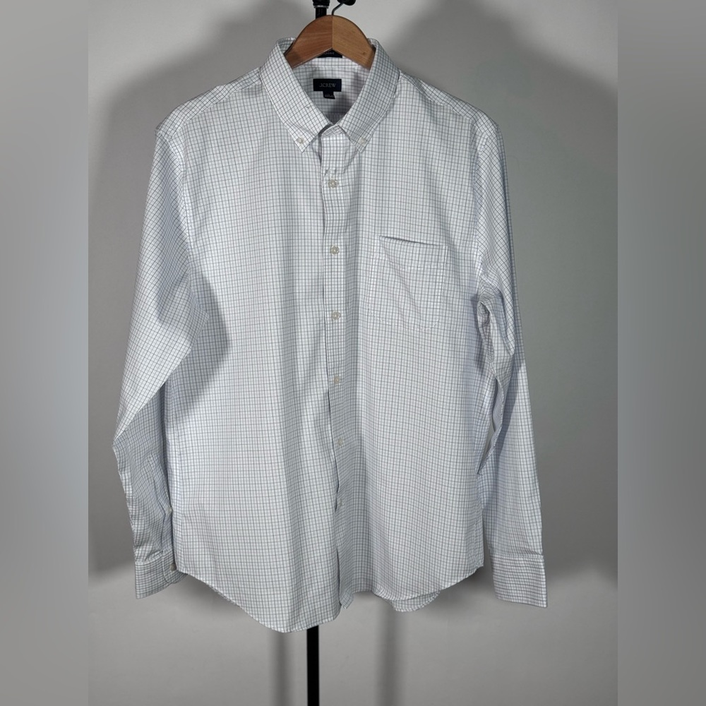 NWT JCrew Bowery wrinkle-free dress shirt classic fit with button-down collar